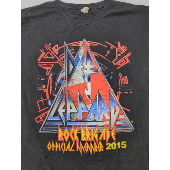 Def Leppard Rock Brigade Official Member 2015 T Shirt Size 2XL XXL Black - Picture 5 of 12